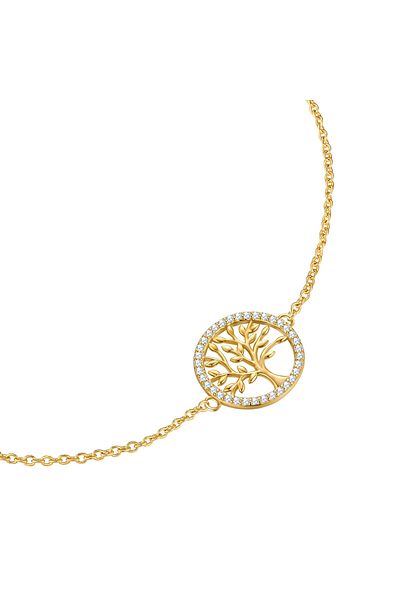 Rafaela Donata Silberarmband Armband Sterling Silber Gelbgold Zirkonia Weiß
