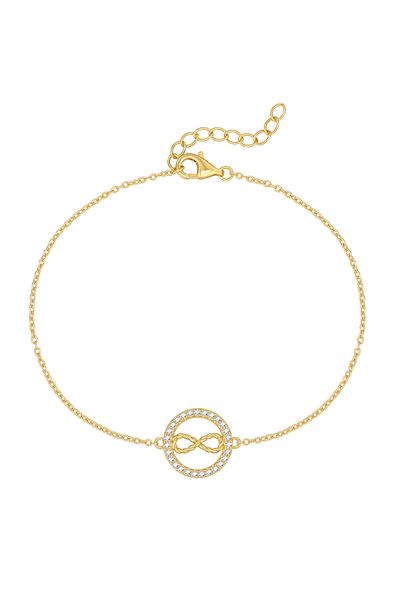 Rafaela Donata Silberarmband Armband Sterling Silber Gelbgold Zirkonia Weiß