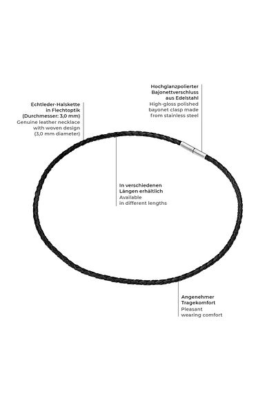 Rafaela Donata Lederhalskette Kette schwarz