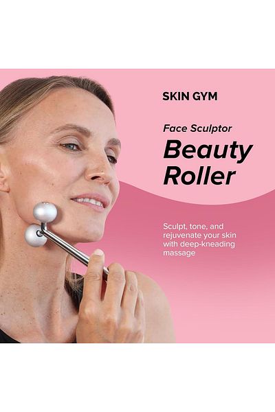 Skin Gym Face Sculptor Beauty Roller - Stainless Steel Face Roller Massager Tool for Wrinkles