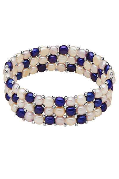 Lulu & Jane Perlenarmband Armband Süßwasser-zuchtperle Multicolor