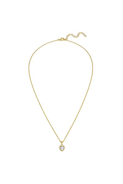 Rafaela Donata Silberhalskette Kette mit Anhänger Sterling Silber gelbgold Zirkonia weiß