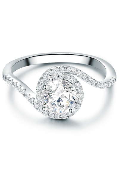 Trilani Silberring Ring Sterling Silber Zirkonia weiß