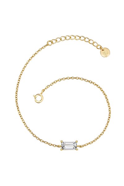 Glanzstücke München Silberarmband Armband Sterling Silber gelbgold Zirkonia weiß