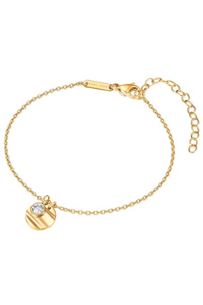 eastside Edelstahlarmband Armband Edelstahl gelbgold Zirkonia weiß