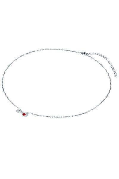 Rafaela Donata Silberhalskette Kette Mit Anhänger Sterling Silber Zirkonia Weiß Rot