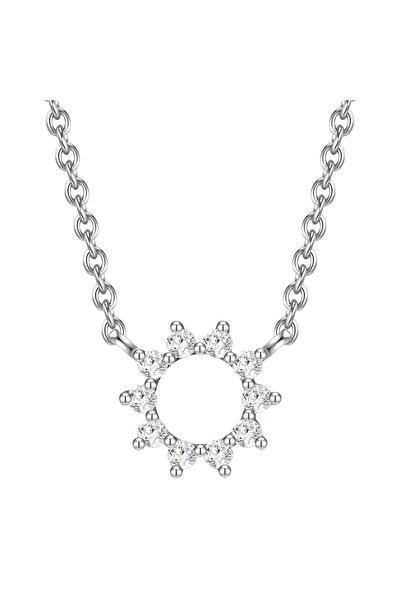 Glanzstücke München Silberhalskette Kette mit Anhänger Sterling Silber Zirkon...