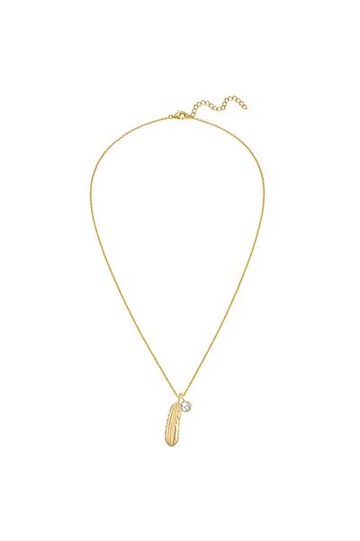 Rafaela Donata Silberhalskette Kette Mit Anhänger Sterling Silber Gelbgold Zirkonia Weiß