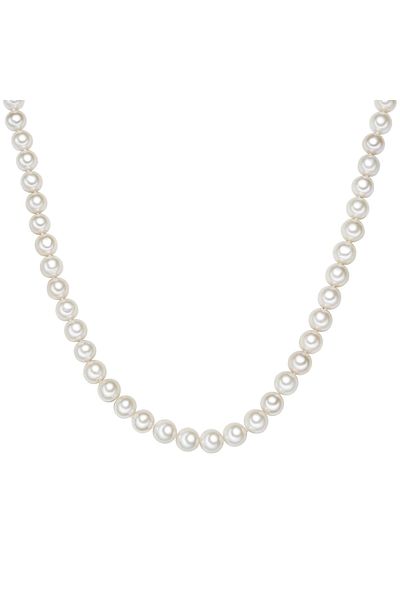 Valero Pearls Perlenhalskette Kette Sterling Silber Süßwasser-zuchtperle Weiß