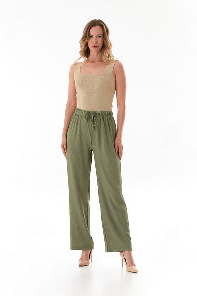 Fulla Moda Bürümcük Fabric Tie Waist Trousers