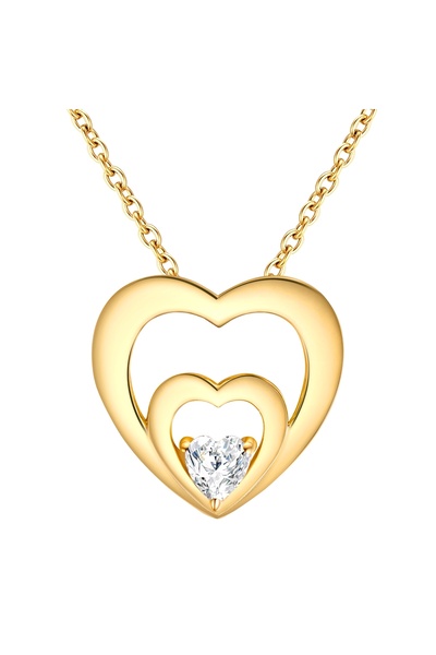 Rafaela Donata Silberhalskette Kette mit Anhänger Sterling Silber gelbgold Zi...