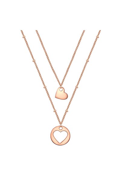 eastside Edelstahlhalskette 2er Set Ketten mit Anhänger Edelstahl roségold