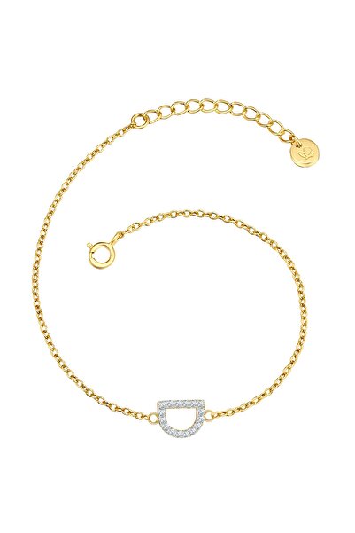 Glanzstücke München Silberarmband Armband Sterling Silber gelbgold Zirkonia weiß