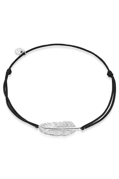 Glanzstücke München Textilarmband Armband Sterling Silber Textil (SCHWARZ)