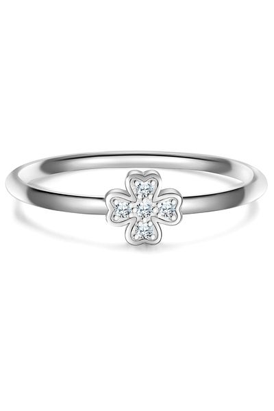 Glanzstücke München Silberring Ring Sterling Silber Zirkonia Weiß