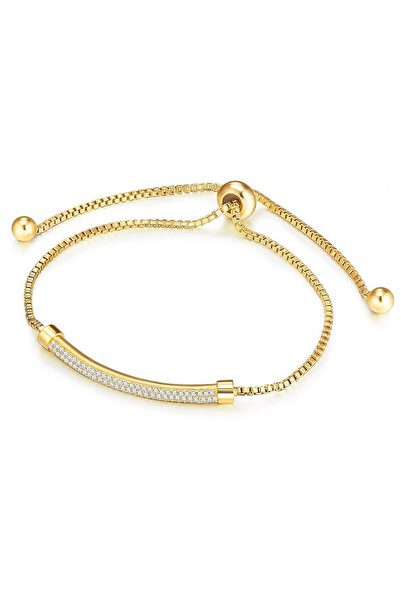 Lulu & Jane Modeschmuckarmband Armband gelbgold Zirkonia weiß