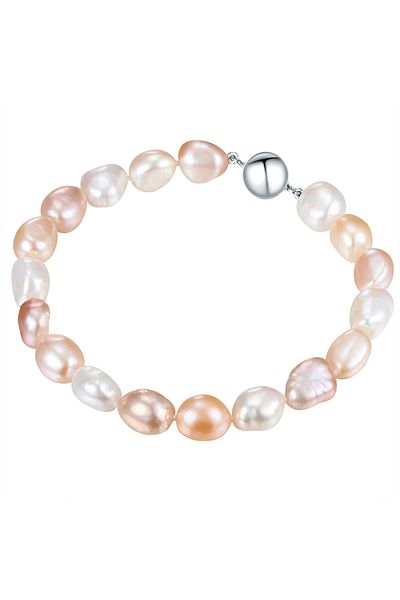 Valero Pearls Perlenarmband Armband Sterling Silber Süßwasser-zuchtperle Multicolor