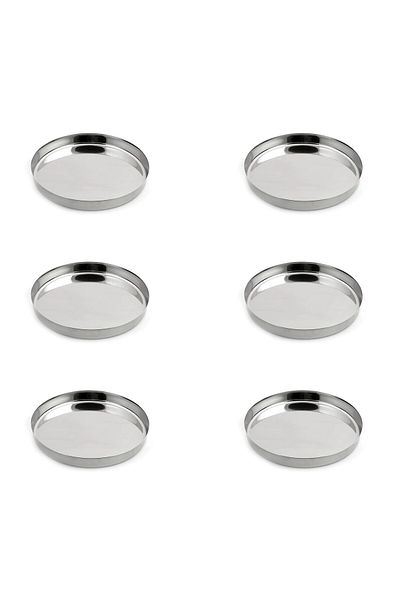 Melrich Stainless Steel 6 Pcs Dinner Plate - 28cm
