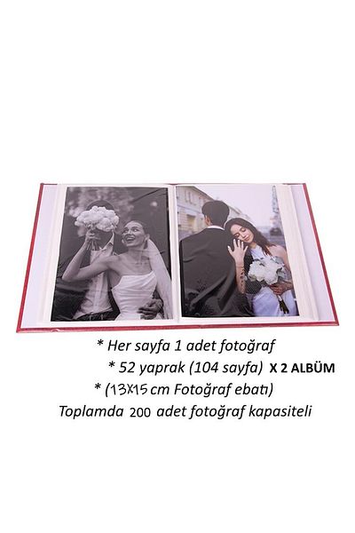 Relavant Φωτογραφικό άλμπουμ 2 τεμαχίων για 200 φωτογραφίες 13x18 cm Φωτογραφικό άλμπουμ με μοτίβο