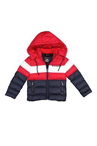 Lee Cooper معطف كونر بوي باللون الأزرق الداكن والأحمر