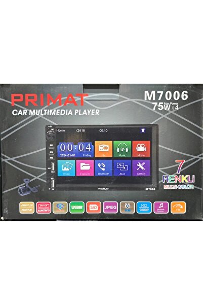 SUNASK Sn-7006 7 Inç Dauble Araba Teybi Tablet Ekran Usb Bluetooth Aux Sd Kart Park Kamera Amfi Çıkışı