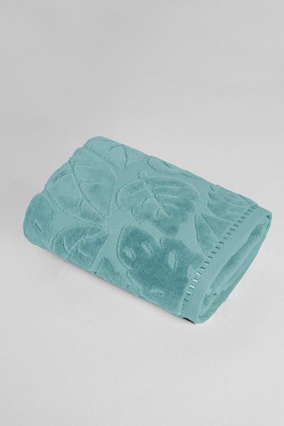 Stylish Home COTTON TOWEL, VELVET LEAF PATTERN - 70 x 140