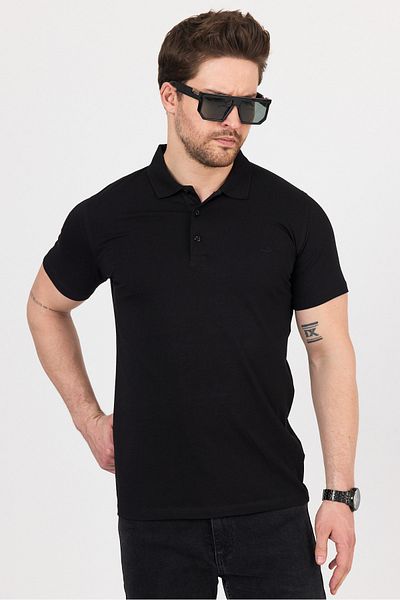 hateko Regular Fit Combed Cotton Flexible Polo Neck T-Shirt