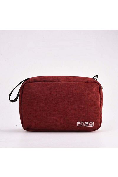 TECOS Textile travel bag for cosmetics, Tecos, 24*13*7.5 centimeters, with hanger, red