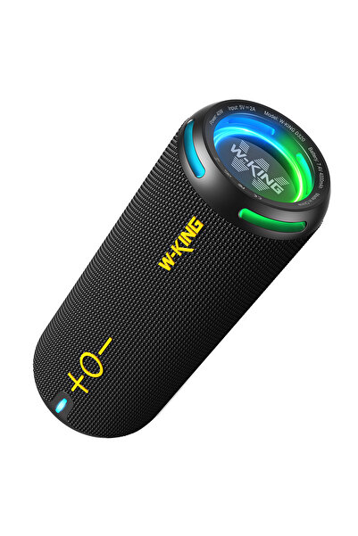 W-KING D320 Bluetooth Hoparlör, 360° Surround Boombox, 24 Saate Varan Çalma Süresi, Ip67, Siyah