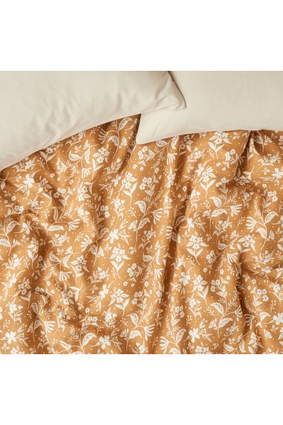Bella Maison Heather Cotton Double Printed Pike Mustard (200X220 cm)