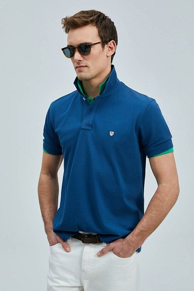 Lufian Tricou polo Laon Smart pentru bărbați, bleumarin
