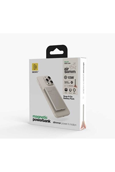 İBERRY IBERRY WİM25 5000 mAh ROSE WIRELESS AİR SLİM POWERBANK