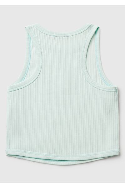United Colors of Benetton Girl's Water Green Corded Crop Tank Top