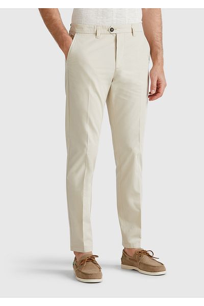 United Colors of Benetton Men's Stone Color 100% Cotton Parachute Fabric Slim Fit Chino Trousers