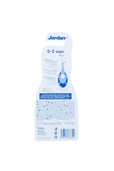 JORDAN Baby Soft Tooth Brush 0-2 Year Assorted Color 1 pc