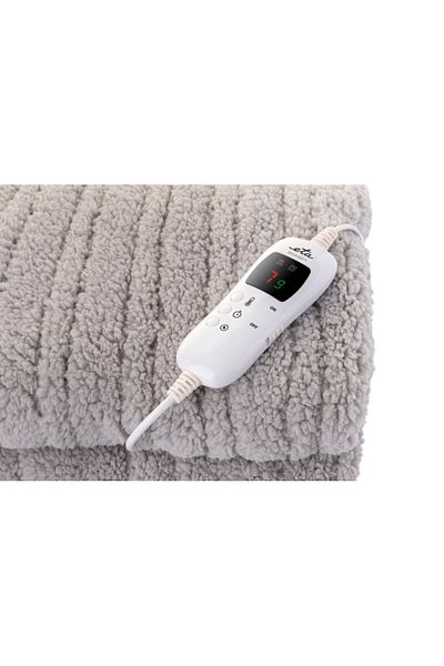 ETA Patura Cu Incalzire Electrica Shaggy 4325, 130x160 Cm, 120 W, 9 Niveluri De Temperatura, Gri