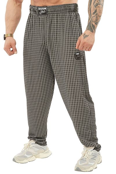 BGSM Men's Loose Fit Sweatpants Petite Square Body Pants PNT1389