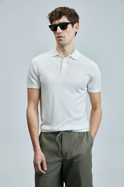 Lufian Ανδρικό μπλουζάκι Derek Off-White 111090103