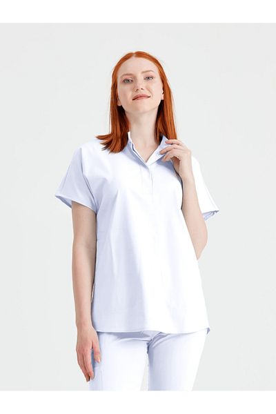 DEMOTEKS Costum medical unisex alb pentru activități – Uniformă doctor-asistentă medicală