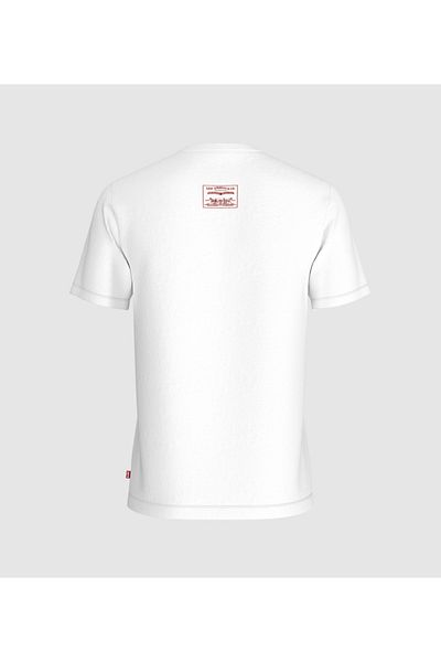 Levi's White Graphic Crewneck Tee T-Shirt For Men