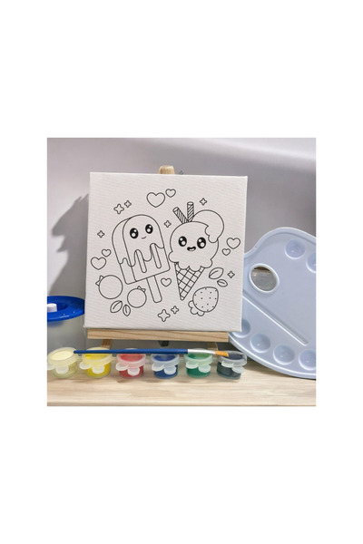 mika house YAZ TEMALI TUVAL BOYAMA DONDURMA BOYAMA ÇOCUK ETKİNLİK