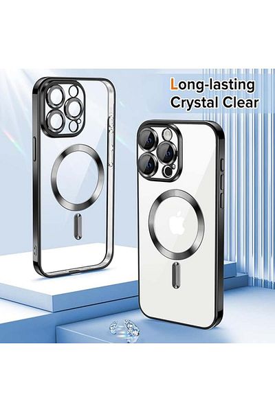SKYDDAR INNOVATION Husă pentru iPhone 16 Pro Max, Luxury Shield Magsafe, protecție antișoc, aurie, set de autocolante
