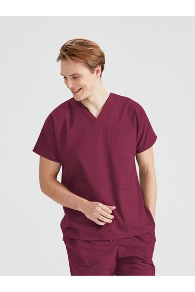 DEMOTEKS Costum Medical Elastan Bordo, Barbati - Model Classic Flex