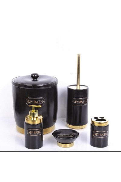 Paçi 5 Pieces Porcelain Bathroom Set