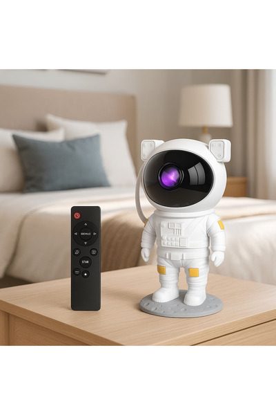 potasyum Astronot Projektör Led Işık Galaxy 360 Yıldız Gökyüzü Gece Lambası – Uzaktan Kumandalı