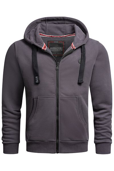 Alessandro Salvarini Herren Sweatjacke Hoodie As313