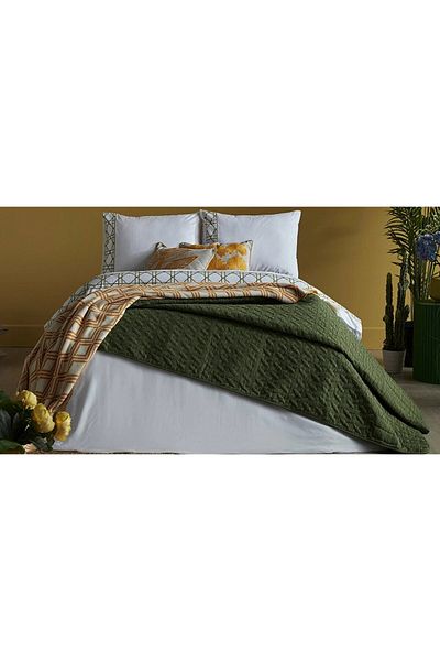 Bellona Angel Double Embroidered Bedding Set, White