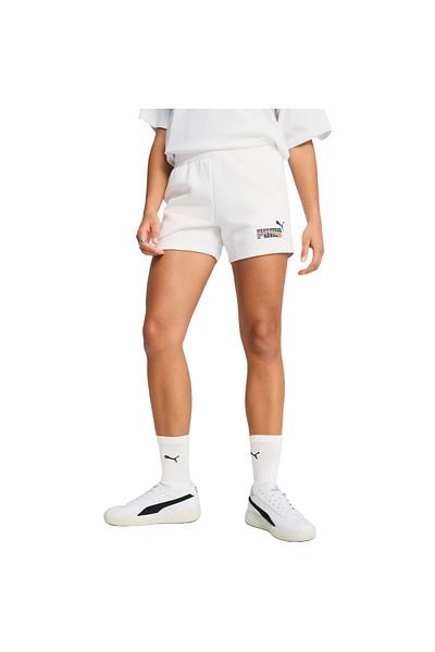 Puma Dámské kraťasy Puma Love United Mid-rise Shorts 4, Bílé