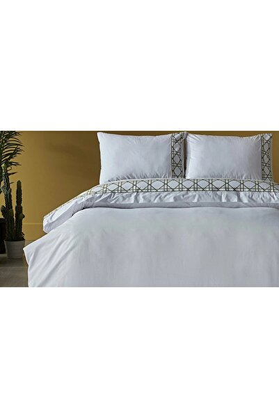 Bellona Angel Double Embroidered Bedding Set, White