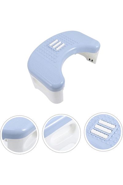 COOYA Toilet Step Stool, Foldable, With Massage Rollers, Safe and Non-slip, Suitable for Children, Blue